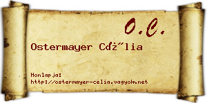Ostermayer Célia névjegykártya